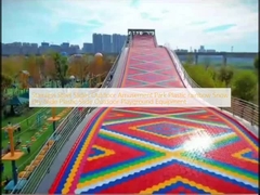 Roestvrijstalen glijbanen openlucht pretpark Plastic regenboog Sneeuw Droge glijbaan Plastic glijbaan Speeltoestellen voor buiten