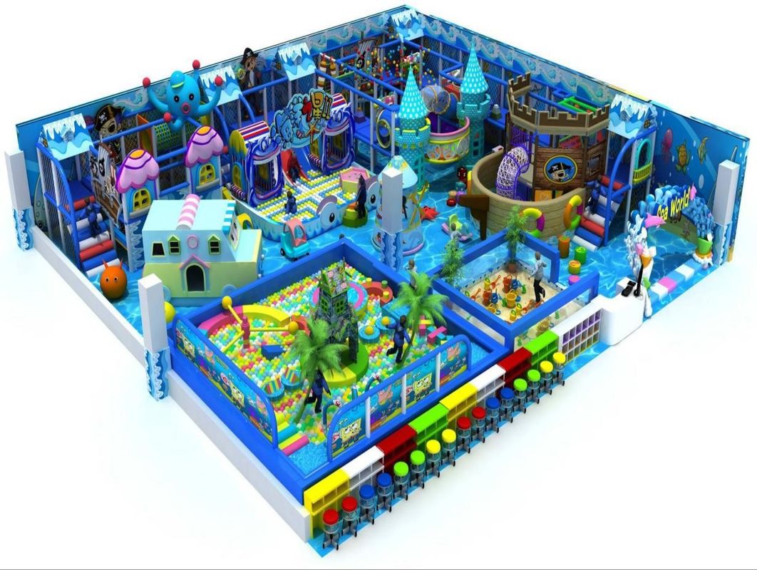 Seaworld-thema Baby Naughty Fort Indoor speeltuin Soft Play House Klein avontuurpark