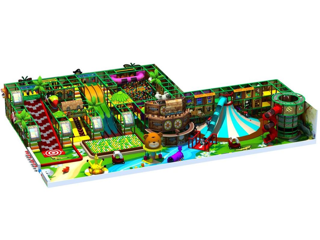 Fresh Forest Style Commerciële speelstructuren Soft Shopping Center Indoor Soft Play Equipment