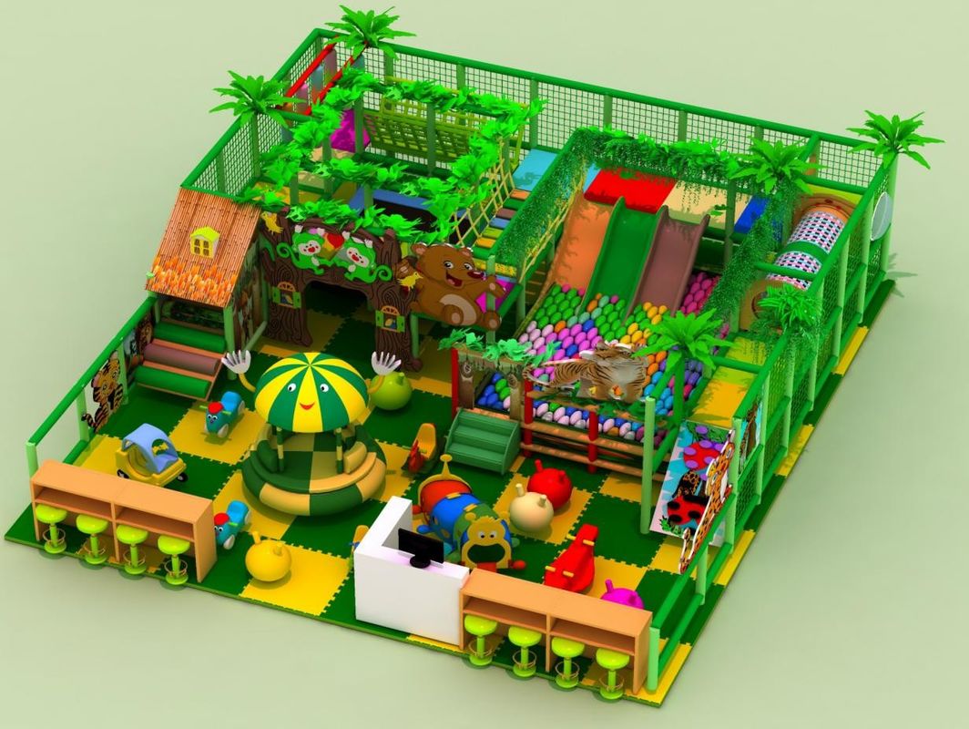 Fresh Forest Style Commerciële speelstructuren Soft Shopping Center Indoor Soft Play Equipment