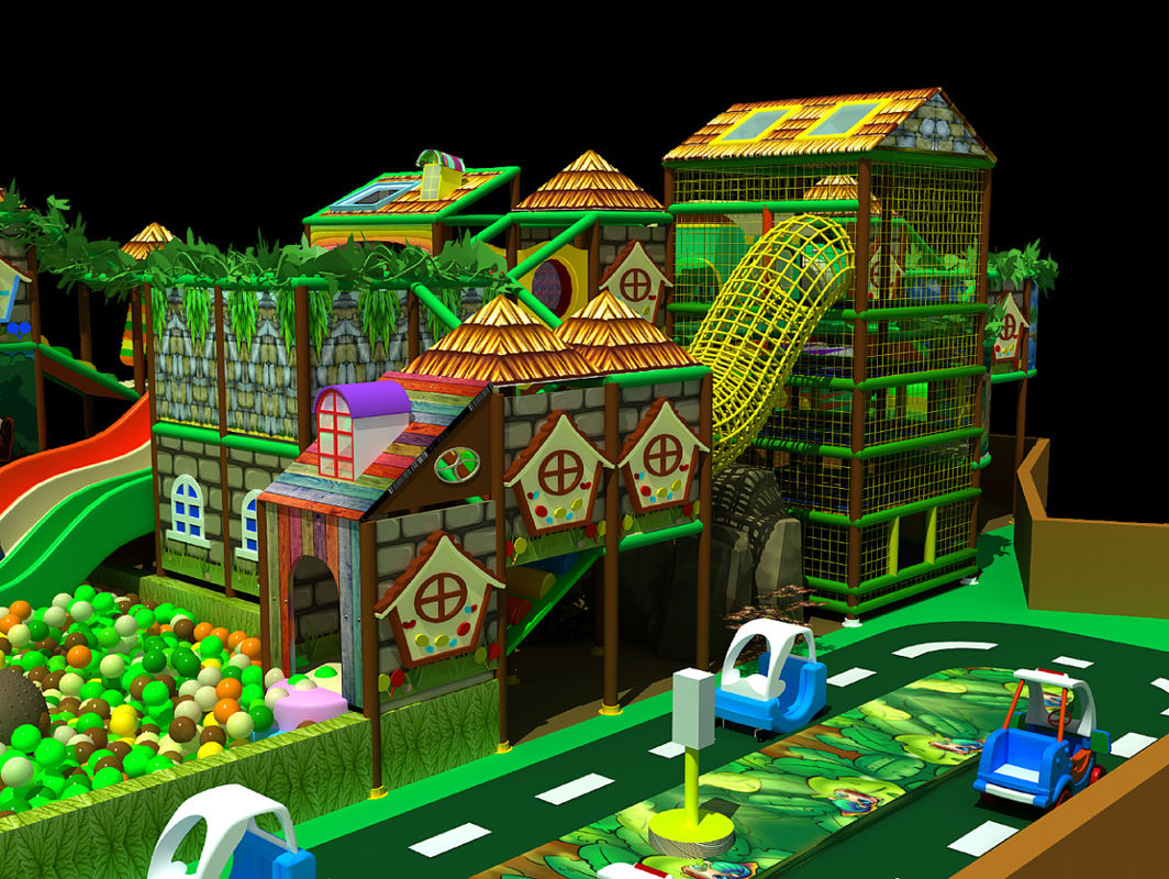 Fresh Forest Style Commerciële speelstructuren Soft Shopping Center Indoor Soft Play Equipment