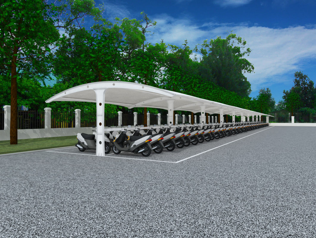 PVDF-trekmembraanstof buiten school Carport schaduwdak voor parkeerplaats