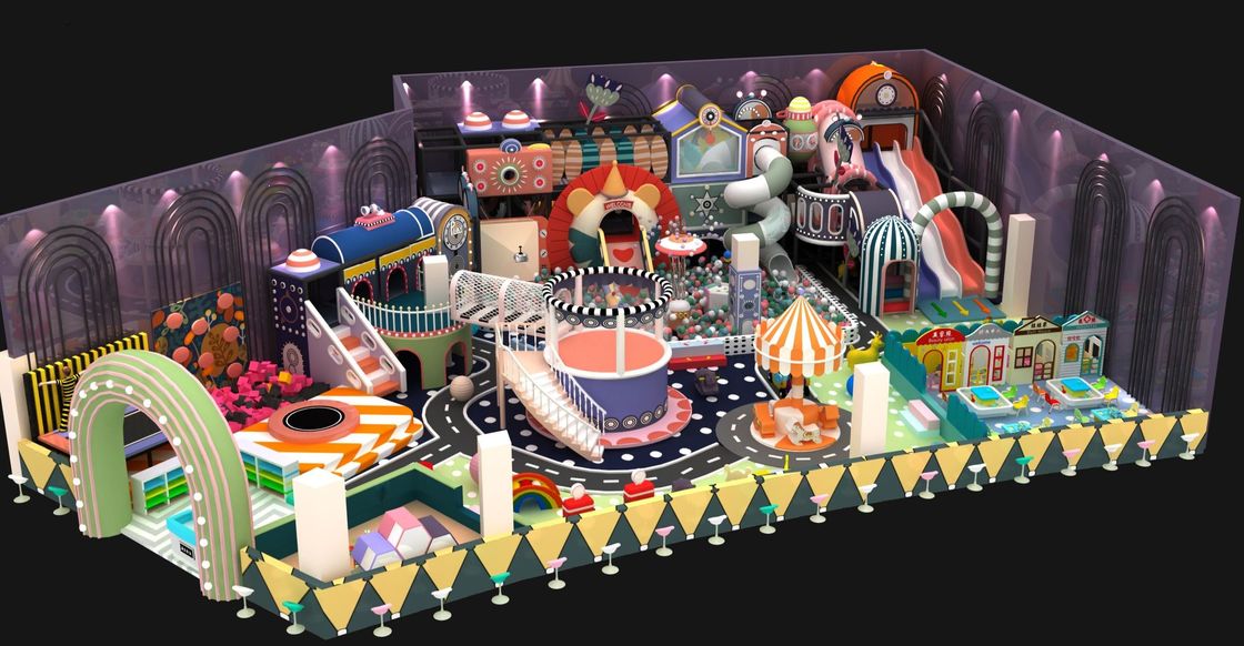 Sweet Spot Indoor Playhouse Equipment PVC Commerciële Indoor Playhouse Speelplaats Anti Cracking