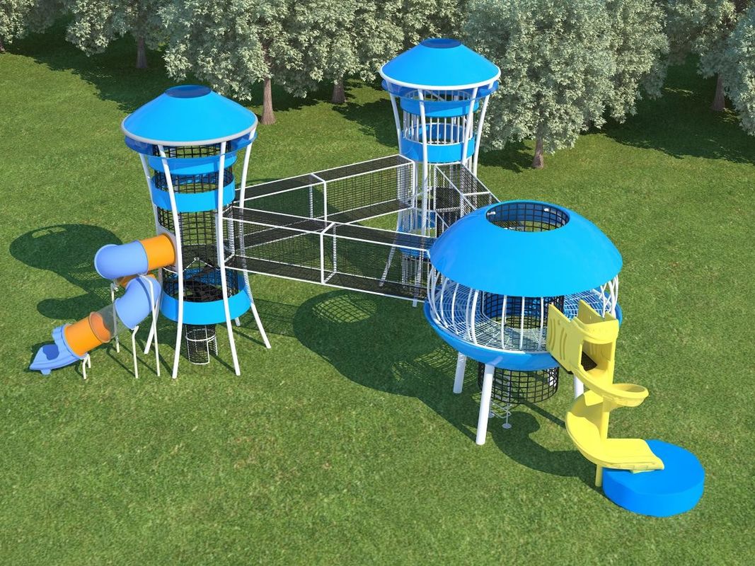 Op maat gemaakte commerciële buiten speeltuinapparatuur Kleurrijk binnen- en buitenvermaakpark