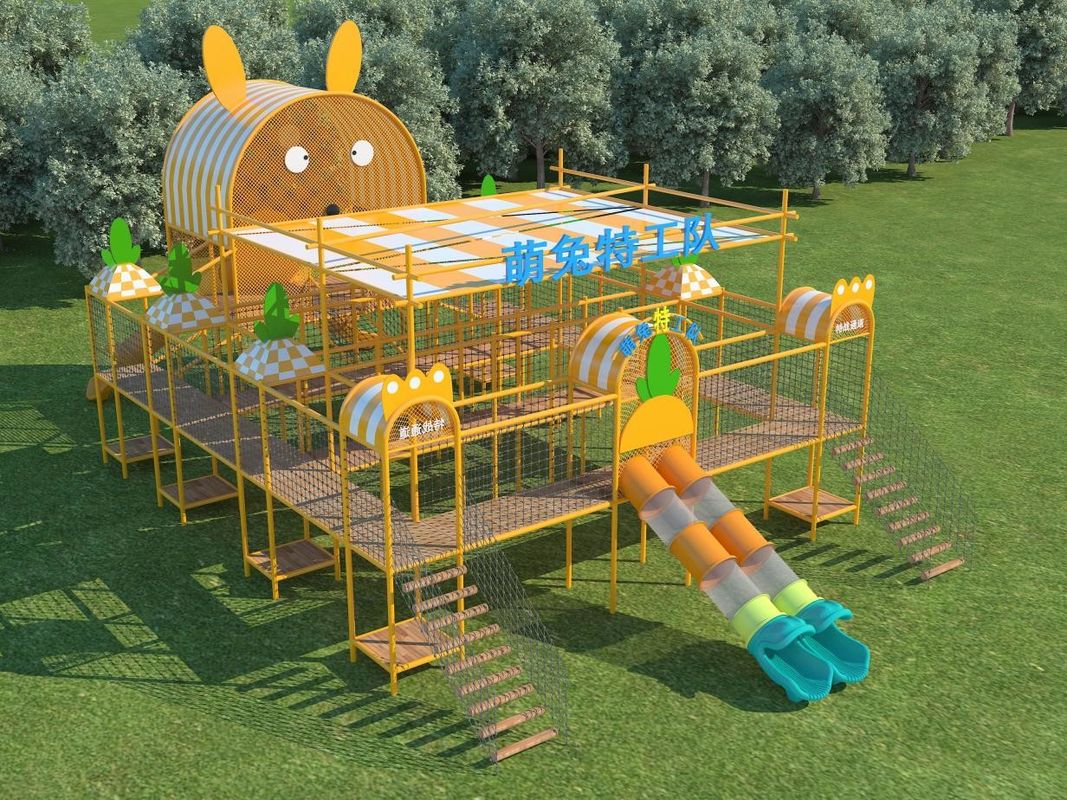 Op maat gemaakte commerciële buiten speeltuinapparatuur Kleurrijk binnen- en buitenvermaakpark