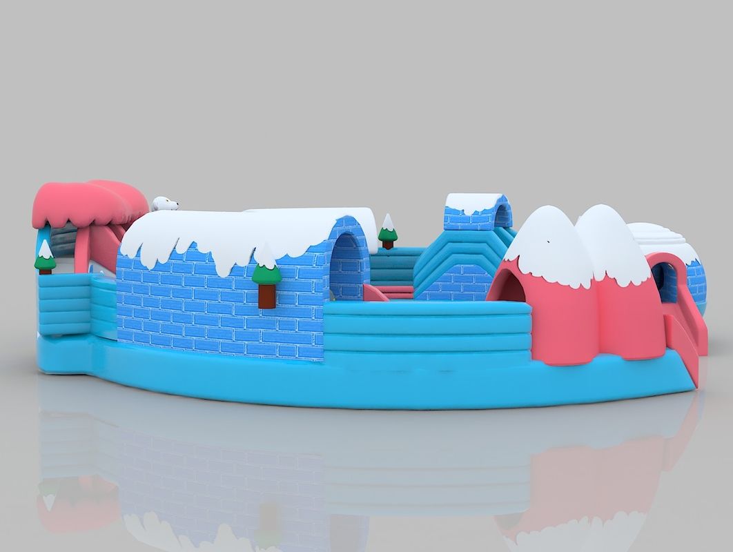 Sneeuw thema opblaasbaar kasteel kleurrijk pvc springend binnenshuis springhuis voor volwassenen