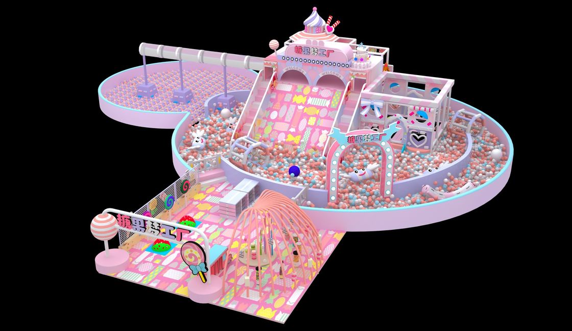 Candy thema behang Indoor Kinderen speeltuin Kinderen speeltuin Indoor zone apparatuur