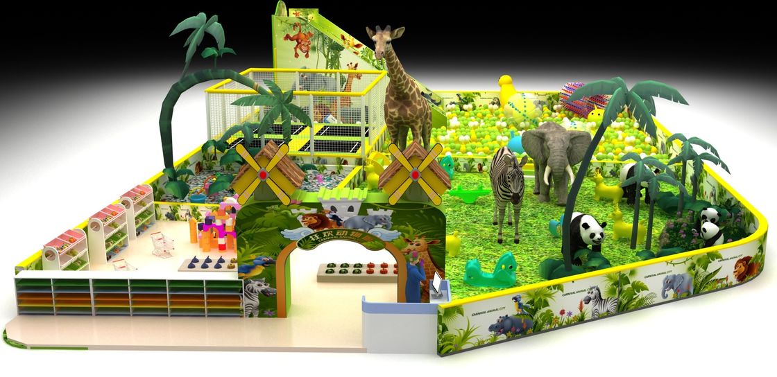 Gepersonaliseerde Jungle Speeltuin Pak Glijbaan Zachte Speelruimte Kinderen Speeltoestellen Binnenspeeltuin Kinderen Glijbaan