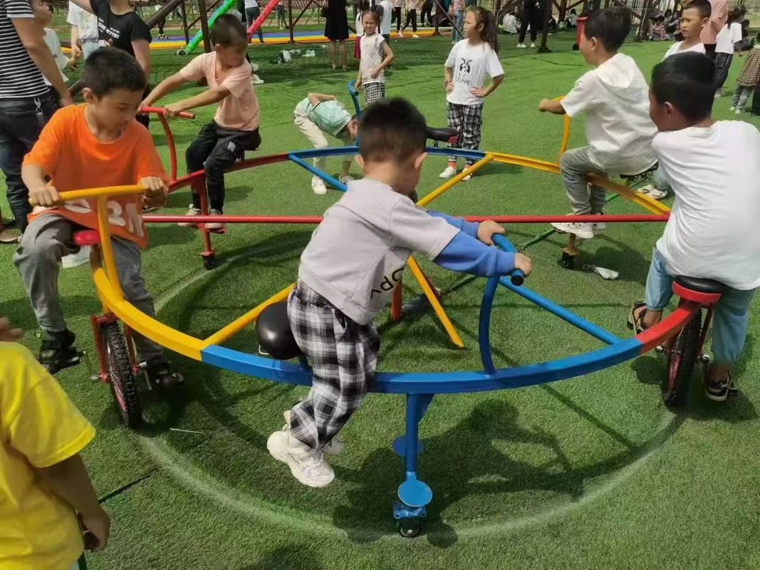 Outdoor gymnastiek apparatuur Kinderen Vermaak Rijden Schommelpaard 4/6/8/10 Zitplaatsen Carouselpaard