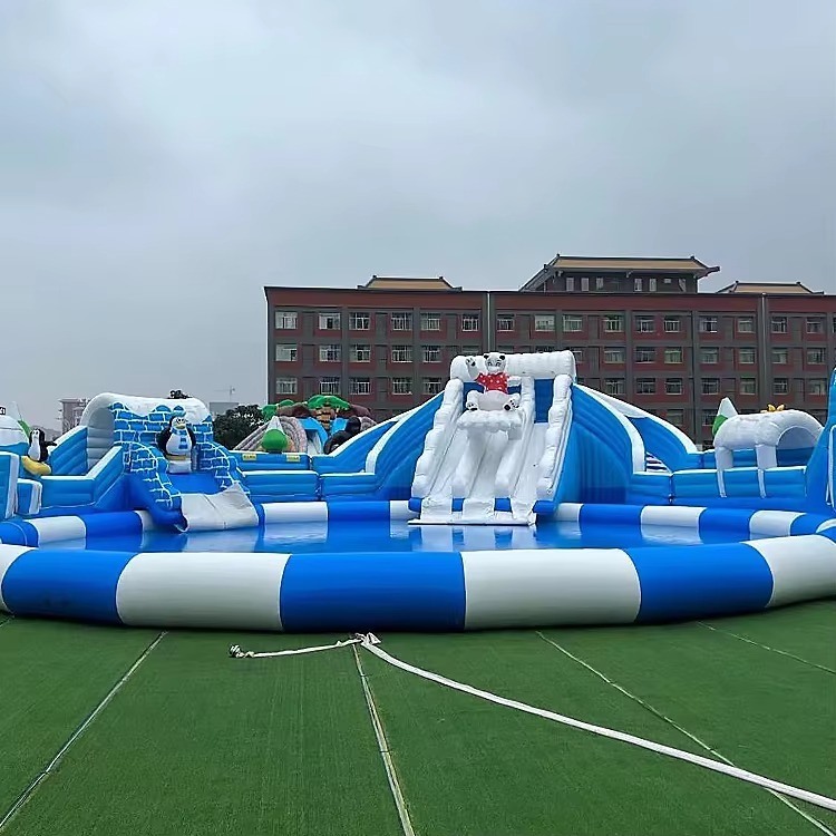 20m diameter opblaasbare waterslide met 1100 kg gewicht voor 4-8 jaar