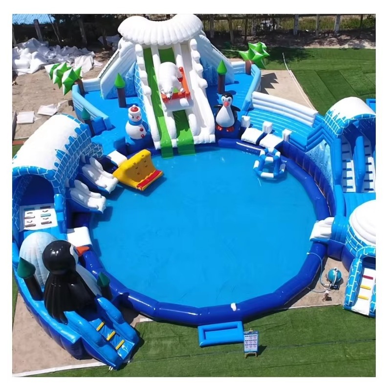 20m diameter opblaasbare waterslide met 1100 kg gewicht voor 4-8 jaar