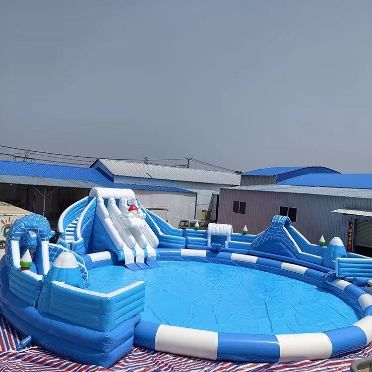 20m diameter opblaasbare waterslide met 1100 kg gewicht voor 4-8 jaar