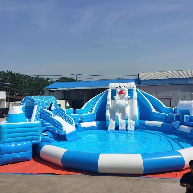 20m diameter opblaasbare waterslide met 1100 kg gewicht voor 4-8 jaar
