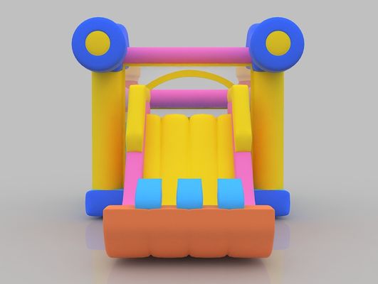 1.5m opblaasbaar kasteel 75kg binnenshuis springkasteel speeltuin springhuis met glijbaan