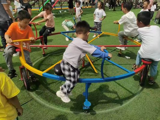 Outdoor gymnastiek apparatuur Kinderen Vermaak Rijden Schommelpaard 4/6/8/10 Zitplaatsen Carouselpaard