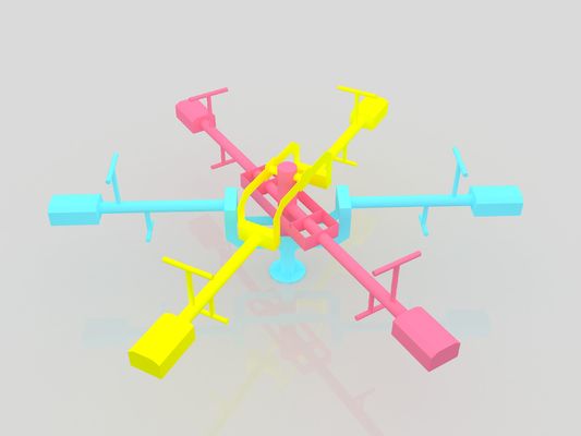 Op maat gemaakte 4-persoons buitenspeelwip voor speeltuinen en scholen